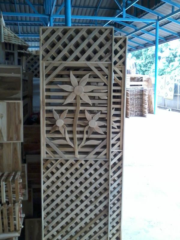 ฉากกั้น 4 พับไม้สัก | Dee Dee OTOP Design Lampang - แม่ทะ ลำปาง