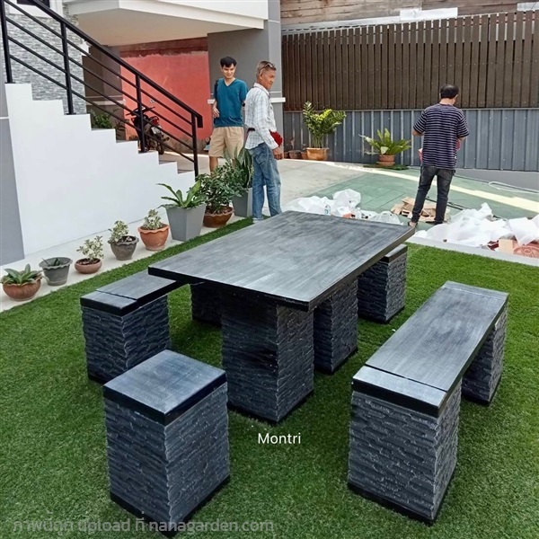ชุดโต๊ะสนามกลางแจ้ง ทนแดด ทนฝน ขนาด 120*80 cm. | มนตรีศิลป์ - ลาดกระบัง กรุงเทพมหานคร