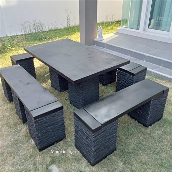 ชุดโต๊ะสนามกลางแจ้ง ชุด 10 ที่นั่ง ขนาด 150x80 cm. | มนตรีศิลป์ - ลาดกระบัง กรุงเทพมหานคร