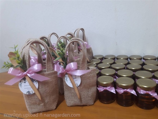 ชุดของชำร่วยน้ำผึ้งในถุงผ้ากระสอบ  | Nittaya Shop - ลาดหลุมแก้ว ปทุมธานี