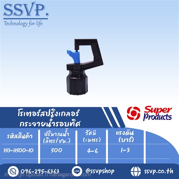 สปริงเกลอร์โรเตอร์ กระจายน้ำรอบทิศ เกลียว1/2" | SSVPSHOP -  สมุทรสาคร