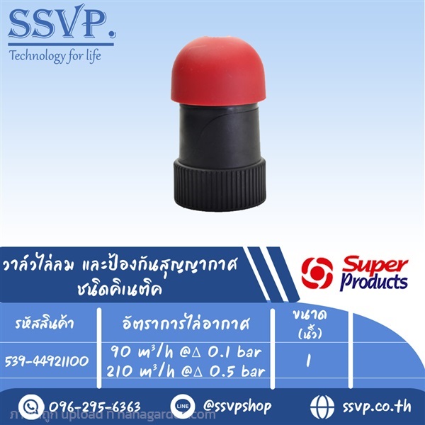 วาล์วไล่ลม และป้องกันสุญญากาศ ชนิดคิเนติค ขนาด 1" | SSVPSHOP -  สมุทรสาคร