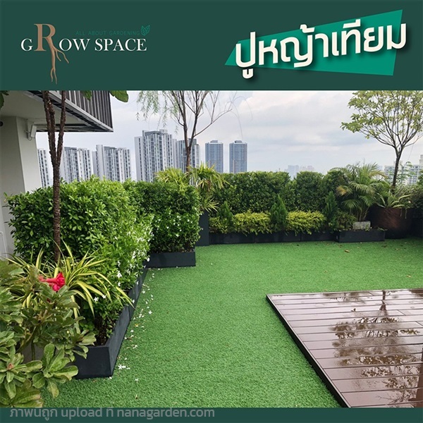 ปูหญ้าเทียม กลางแจ้ง | Grow Space รับปูหญ้า จัดสวน - พระนครศรีอยุธยา พระนครศรีอยุธยา