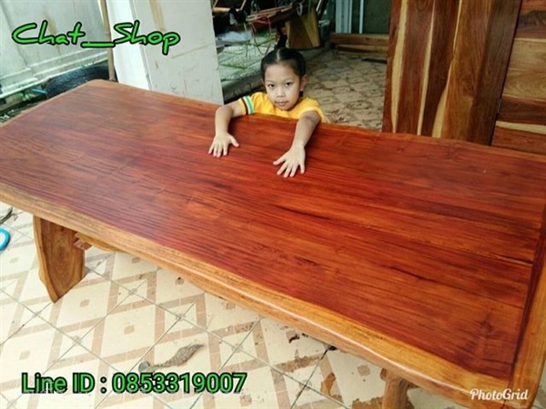 โต๊ะไม้ประดู่   2  เมตร    | ร้าน Chat_Shop  (เฟอร์นิเจอร์ไม้)  - บางใหญ่ นนทบุรี