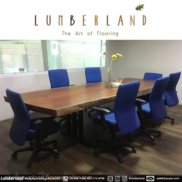 Lumberland : โต๊ะไม้ยางนาสีธรรมชาติ 93x300x7.5ซม. | Lumberland - คลองหลวง ปทุมธานี