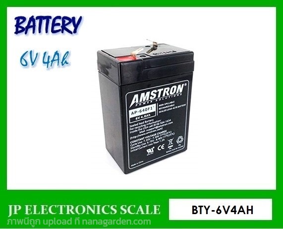 แบตเตอรี่อะไหล่เครื่องชั่ง BATTERY 6V 4Ah | หจก.เอส.พี.เจ.อิเล็กทรอนิกส์ สเกล - บ้านไผ่ ขอนแก่น