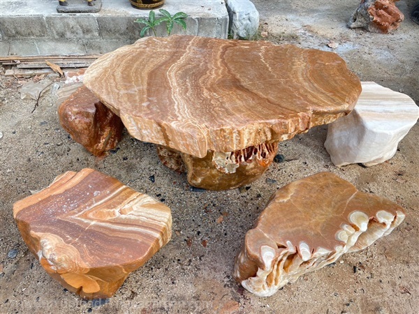 โต๊ะหินธรรมชาติ | ร้านหินโชคศิลาทอง - เมืองกาญจนบุรี กาญจนบุรี