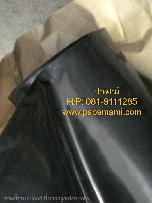 พลาสติกปูบ่อ/ ผ้ายางปูบ่อ LDPE สีดำ หนา 0.12มม.,  | บ้านป่าป๊า & หม่ามี๊ - บางบัวทอง นนทบุรี