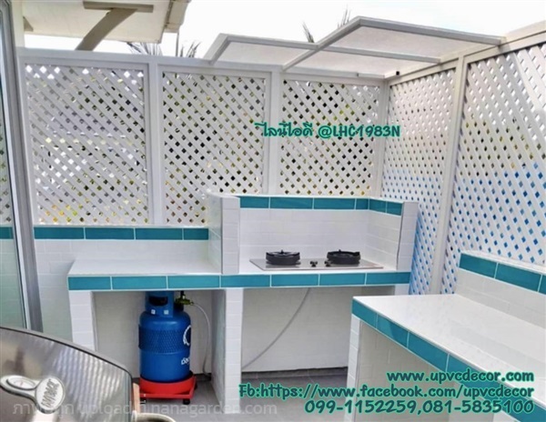 รั้วบังตาริมระเบียง รั้วupvcบังตาเพื่อนบ้าน รั้ว | บ้านทำไม้ - พุทธมณฑล นครปฐม