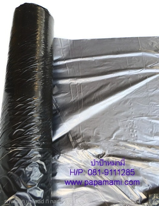 พลาสติกคลุมดิน สีดำ/เงิน 100ซมx400หลาx25ไมครอน   | บ้านป่าป๊า & หม่ามี๊ - บางบัวทอง นนทบุรี