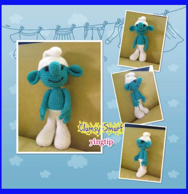 ตุ๊กตาไหมพรม Clumsy Smurf