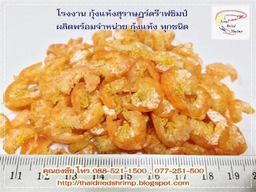 ขายกุ้งแห้ง ( กุ้งแก้วจืด,กุ้งแห้งจืด) | โรงงานกุ้งแห้ง - ดอนสัก สุราษฎร์ธานี