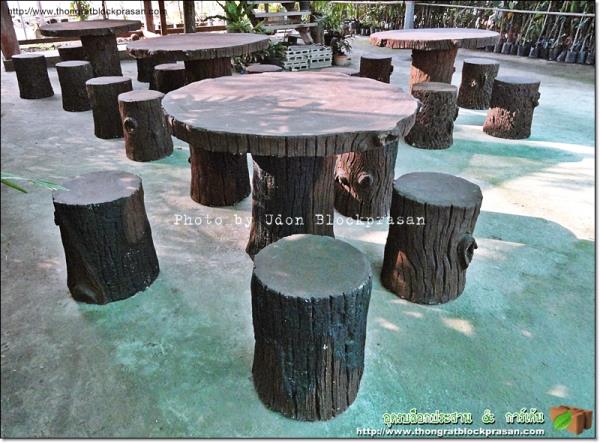 ชุดโต๊ะสนามไม้เทียม แบบกลม  | อุดรไม้เทียมไทย - เมืองอุดรธานี อุดรธานี