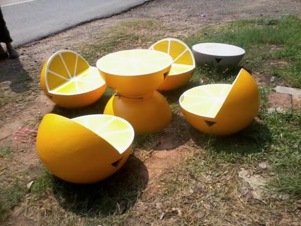 ชุดโต๊ะ lemon-yellow | ด่านเกวียนแอนติก2 - โชคชัย นครราชสีมา