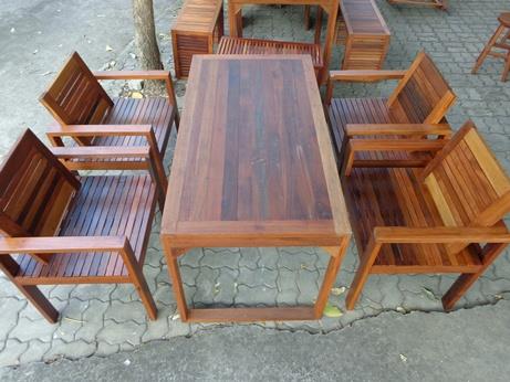 ชุดโต๊ะสนามร้านอาหาร ชุดโต๊ะ OUTDOOR | เฟอร์นิเจอร์สนามเรดวูด - เมืองราชบุรี ราชบุรี