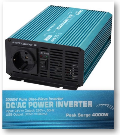 อินเวอร์เตอร์ Inverter แปลงไฟ Pure sine 2000W