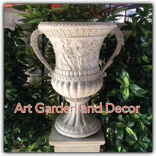 SP-0026 กระถางมีหูยุโรปหินทราย ใหญ่ (ก65ส75) | Art Garden and Decor - บางใหญ่ นนทบุรี