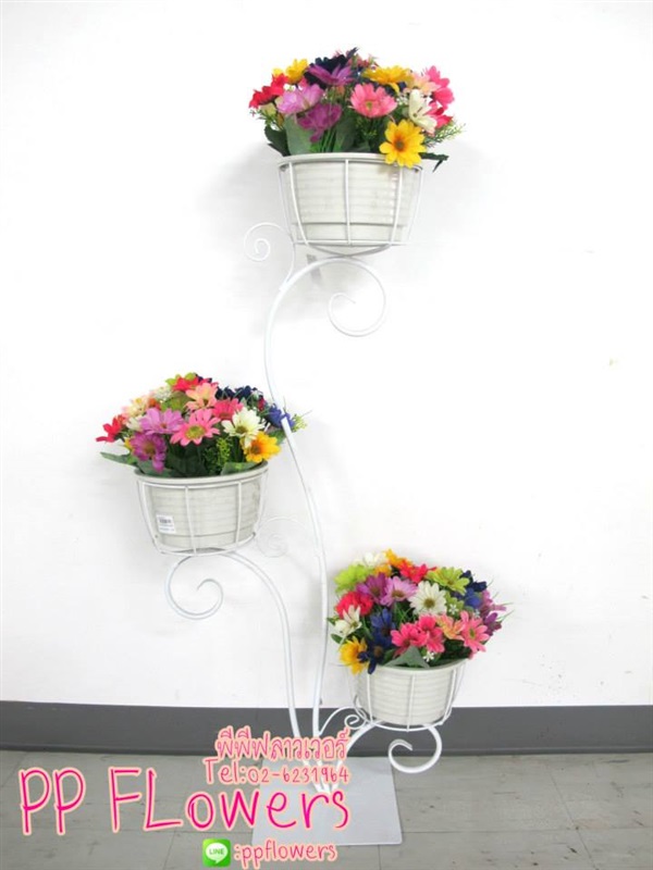 ชุดเหล็กดัดตัวเอสพร้อมดอกไม้ | PP Flowers  - สัมพันธวงศ์ กรุงเทพมหานคร