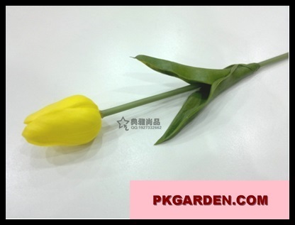 (ดอกไม้ปลอม)ดอกทิวลิป PUสีเหลือง ราคาถูก คุณภาพดี | PK Garden - จตุจักร กรุงเทพมหานคร