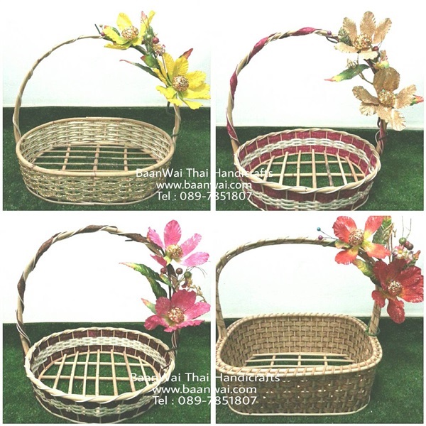 โบว์ติดกระเช้า ดอกไม้ รับทำโบว์ติดของขวัญ โบว์ติดของชำรวย  | Rattan At Home - จตุจักร กรุงเทพมหานคร