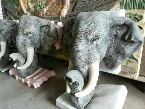 หัวช้างพ่นน้ำ 55x55ซม. | เกษร ลานด่านเกวียน -  นครราชสีมา