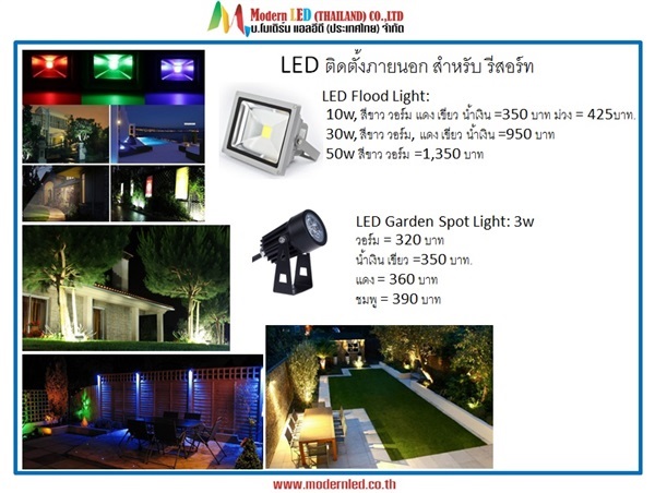 หลอดไฟ แอลอีดี สำหรับตกแต่งสวน LED garden spot lights | Modernled - บึงกุ่ม กรุงเทพมหานคร