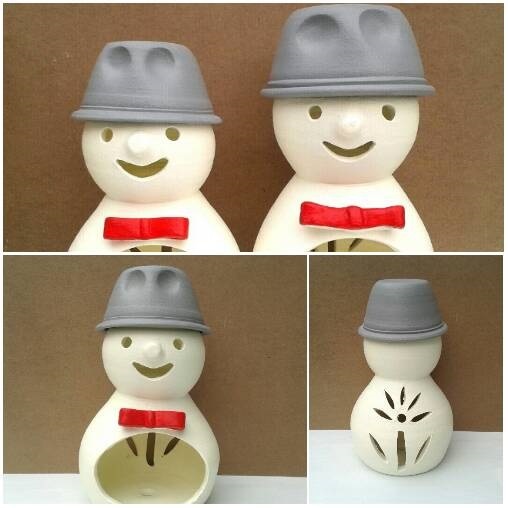 โคมไฟวางเทียนทรง Snowman | GreeneryHandmade - บางนา กรุงเทพมหานคร