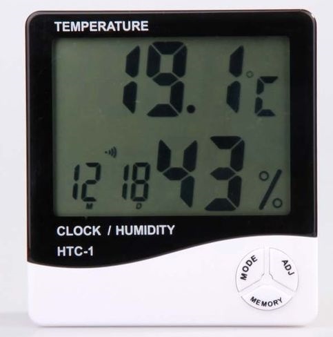 HY02-เครื่อง วัดอุณหภูมิ ความชื้น และนาฬิกา Hygro-Thermomete | richmoto -  กรุงเทพมหานคร