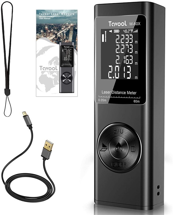 เครื่องวัดระยะระบบเลเซอร์ ยี่ห้อ Tavool ระยะ 60 ม. USB ชาร์จ | maitakdad shop - ประเวศ กรุงเทพมหานคร