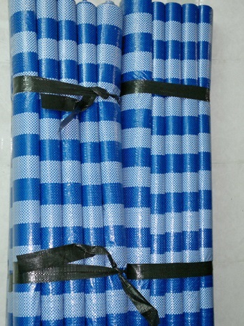 ผ้าฟางริ้ว (ฟ้า-ขาว) | บริษัท กิตสยามผ้าใบ เทรดดิ้ง จำกัด - บางแค กรุงเทพมหานคร