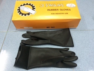 ถุงมือยางอุตสาหกรรม(หนา)#141 สีดำ | โรงงานเอกรุ่งเรืองพลาสติก - บางขุนเทียน กรุงเทพมหานคร