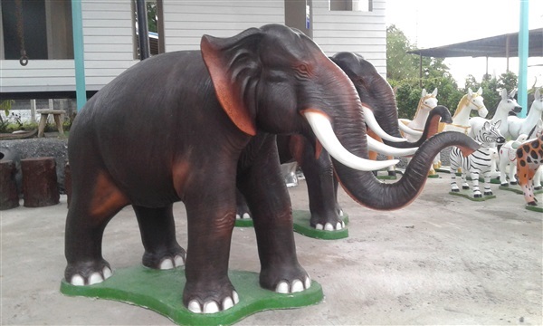 ช้างปูนปั้น | ร้านใบบัว สัตว์ปูนปั้น - ด่านช้าง สุพรรณบุรี