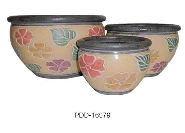 Color Clay Pot (กระถางดินเผาสีคละลาย)