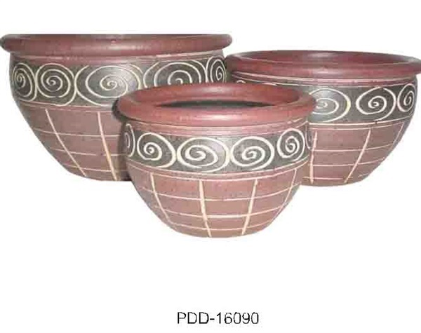 Color Clay Pot (กระถางดินเผาสีคละลาย)