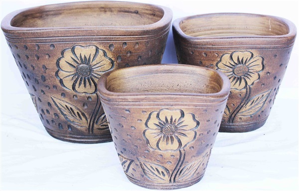 Color Clay Pot (กระถางดินเผาสีคละลาย)