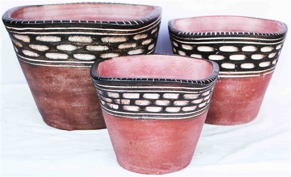 Color Clay Pot (กระถางดินเผาสีคละลาย)