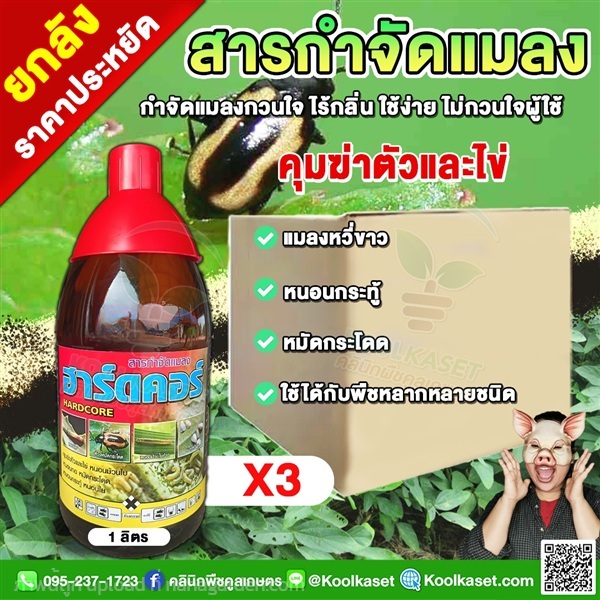 สารกำจัดแมลง ไร้กลิ่น ไม่เหม็น ฮาร์ดคอร์ หนอน  | คลินิกพืชคูลเกษตร - ชุมตาบง นครสวรรค์