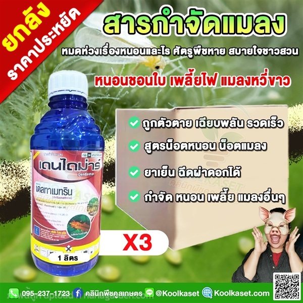 เดนไดม่าร์ เดลตาเมทริน สูตรสัมผัส น็อคเพลี้ย  | คลินิกพืชคูลเกษตร - ชุมตาบง นครสวรรค์
