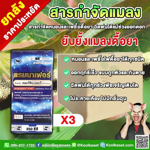 แรมนาเฟอร์ คลอฟีนาเพอร์ กำจัดหนอนใยผัก หนอนเจาะ  | คลินิกพืชคูลเกษตร - ชุมตาบง นครสวรรค์