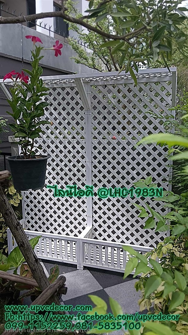 ระแนงกระถางบังตาเพื่อนบ้าน ซุ้มระแนงแต่งสวน ระแนง | บ้านทำไม้ - พุทธมณฑล นครปฐม