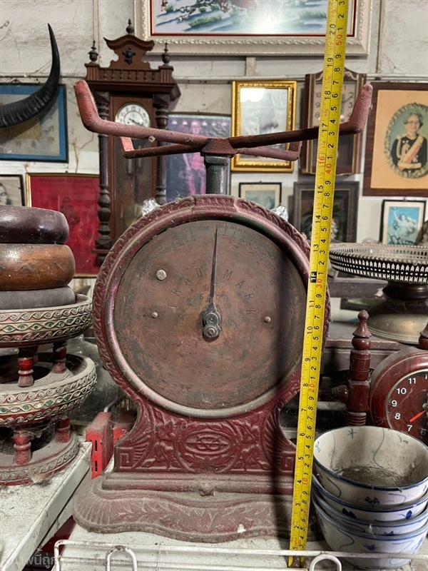 ตาชั่งโบราณ ขนาดชั่ง60กิโล กิโลโบราณ หน้าทองเหลือง | ร้านวังโบราณ - บางบัวทอง นนทบุรี