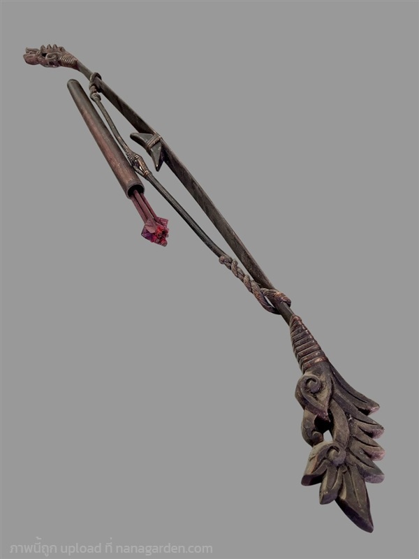 ธนูไม้โบราณ คันธนูล้านนา ธนูลายไทย ธนูไม้เก่า | ร้านวังโบราณ - บางบัวทอง นนทบุรี