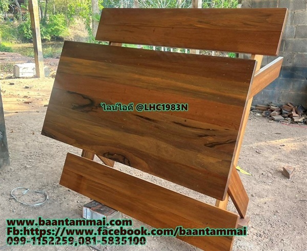 โต๊ะโรงอาหารไม้เต็ง โต๊ะสนามไม้เต็งขาเอ โต๊ะไม้ | บ้านทำไม้ - พุทธมณฑล นครปฐม