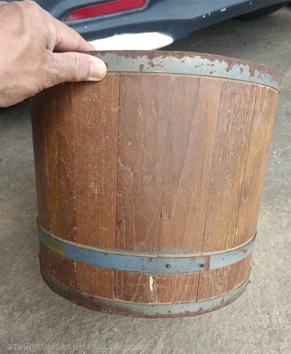 ถังไม้ตวงข้าวโบราณ ถังตวงข้าวสารโบราณ ขนาด20ลิตร | ร้านวังโบราณ - บางบัวทอง นนทบุรี