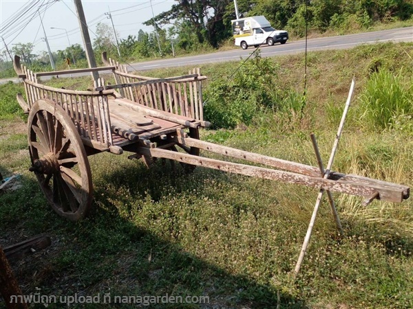 เกวียนไม้โบราณ ศิลปะลำปาง เกวียนไม้สัก | ร้านวังโบราณ - บางบัวทอง นนทบุรี