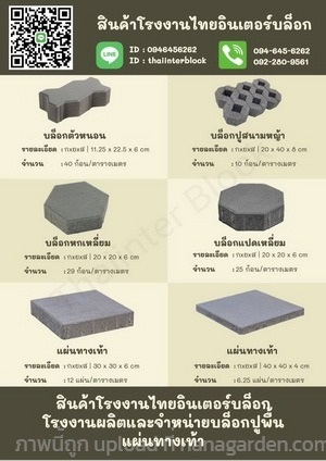 แผ่นปูทางเท้า แผ่นปูทางเดิน thaiinter | thaiinter block -  ปทุมธานี