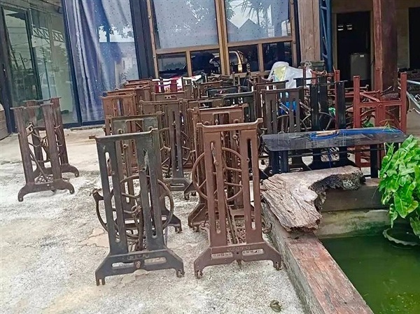ขาจักรเย็บผ้าโบราณ ขาจักรโบราณ เหล็กหล่อ | ร้านวังโบราณ - บางบัวทอง นนทบุรี