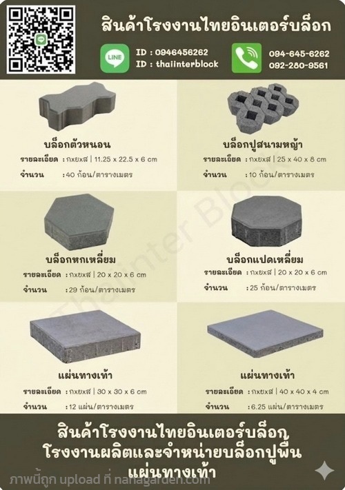 ด่วน ราคาโรงงาน บล็อกตัวหนอน บล็อกแปดเหลี่ยม ขอบคันหิน | thaiinter block -  ปทุมธานี