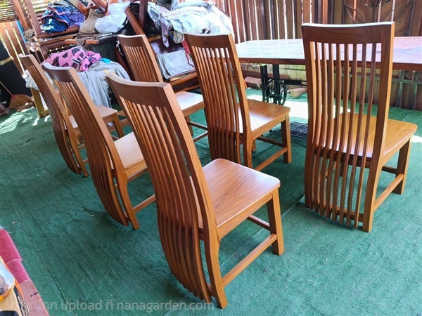 เก้าอี้ไม้สักทอง  งานโชว์ด้านหลัง   | ร้าน Chat_Shop  (เฟอร์นิเจอร์ไม้)  - บางใหญ่ นนทบุรี