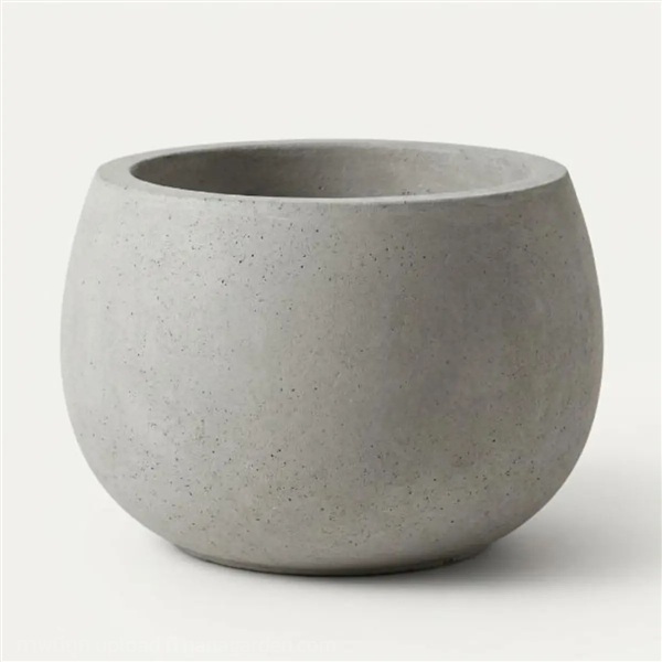 กระถางปูนเปลือย ทรงโอ่ง สูง 15 x กว้าง 20 ซม. | Pots28 - ลำลูกกา ปทุมธานี
